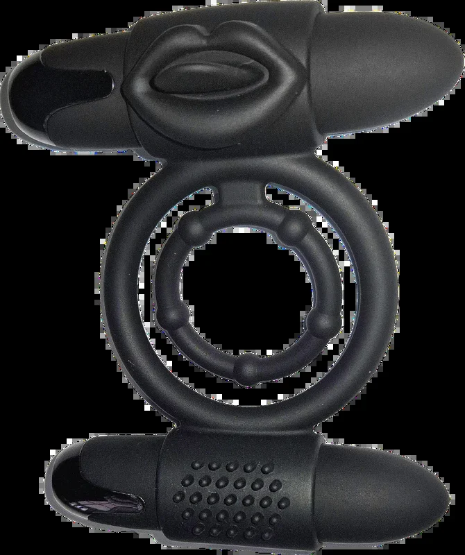 PowerPlay Vibrating Cock Ring | Twin Bullet | USB Rechargeable
