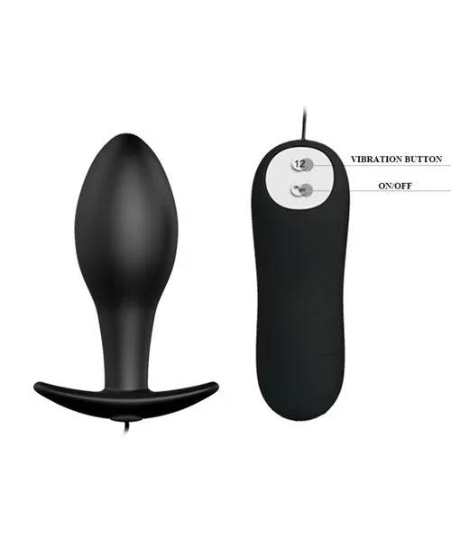 Pretty Love Vibrating Bulb Shaped Butt Plug – Black