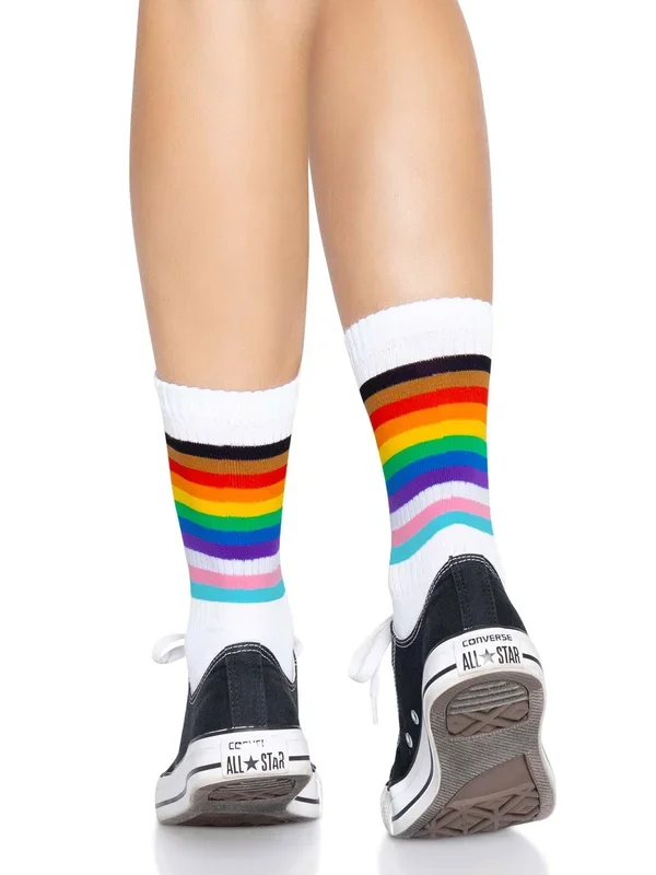 Pride Crew Socks – One Size – Rainbow