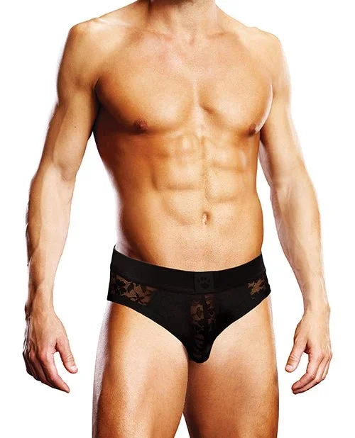 Prowler Lace Open Back Brief – Black XL