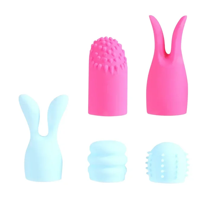Quinn 5 Piece Silicone Attachments – Pink/blue