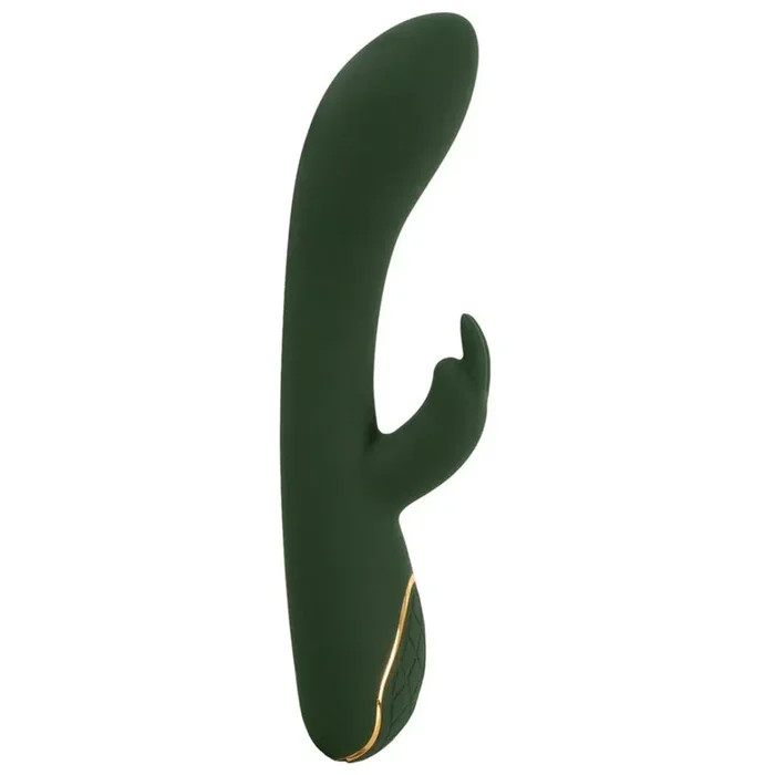 Rabbit Vibrator “Luxurious” made of silicone – soft-touch texture 23 cm (green)