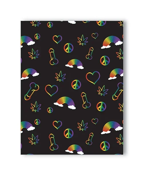 Rainbow Penis Naughty Greeting Card For Adult Occasions