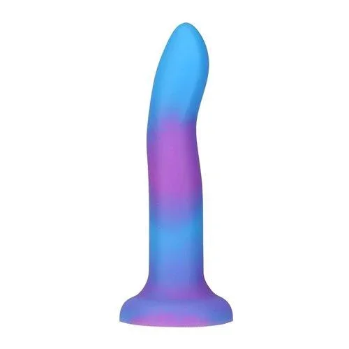 Rave Addiction Blue/Purple 8″ Glow-In-The-Dark Suction Cup Dildo