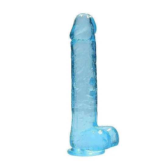 Realrock 9in Realistic Dildo W- Balls Blue