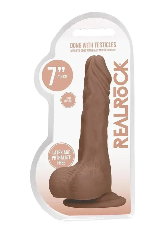 RealRock Skin Realistic Dildo with Balls – 7 in.