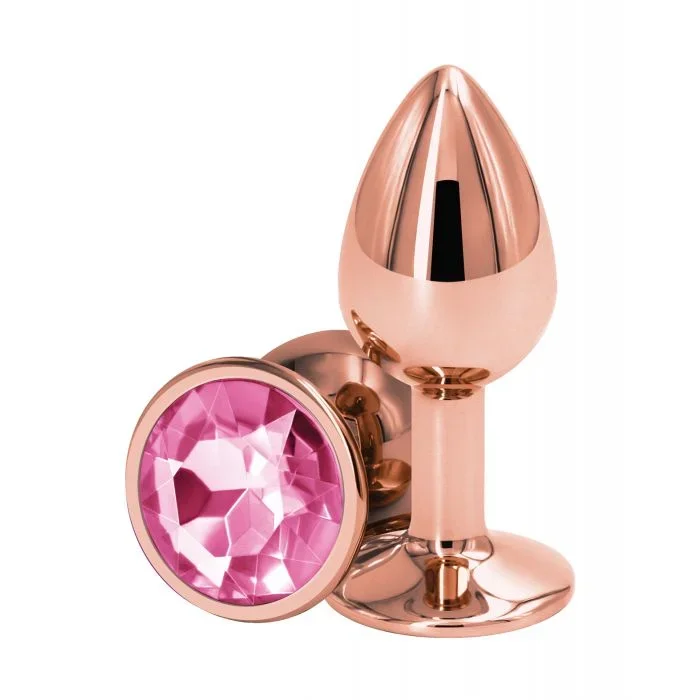 Rear Assets Rose Gold Small Aluminum Anal Toy Pink Body Safe Chrome Plated