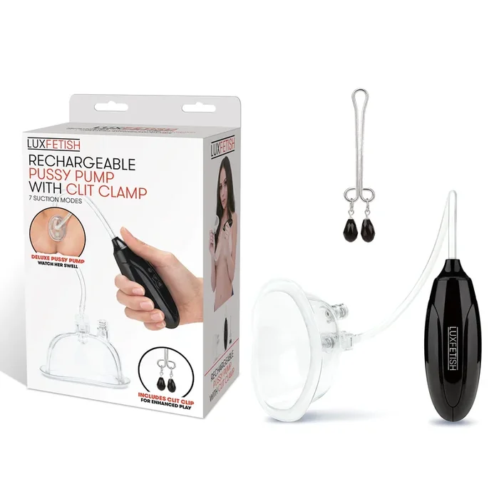 Rechargeable Pussy Pump With Clit Clip