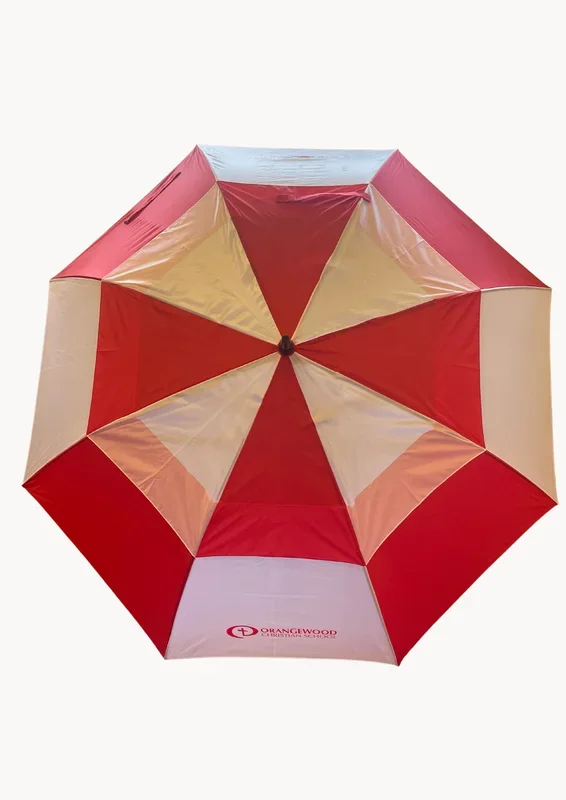 Red and White Orangewood Unbrella