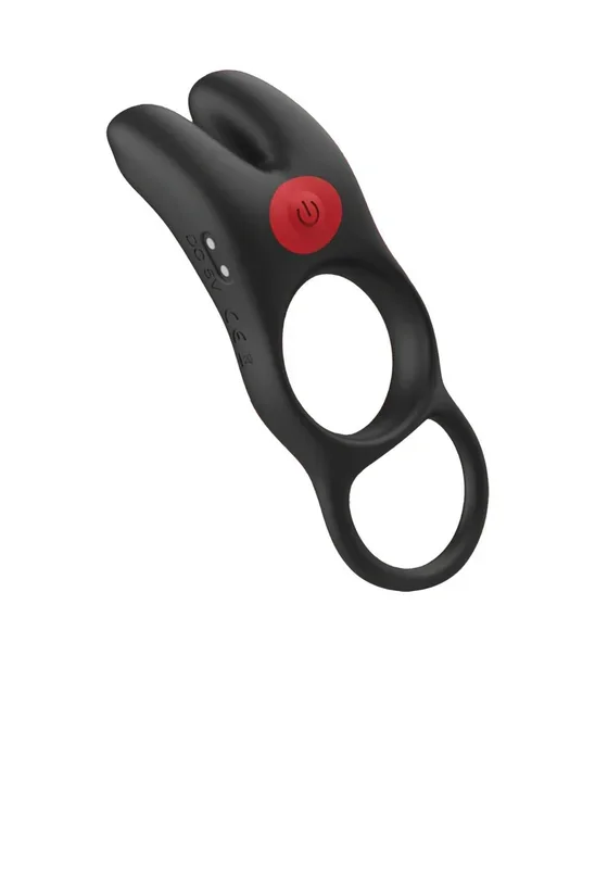 Red Dot Vibrating Cock Ring V1 With Remote – Black/red
