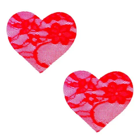 Red Lace Heart Pasties