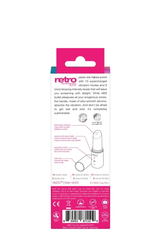 Retro Rechargeable Bullet – Pink