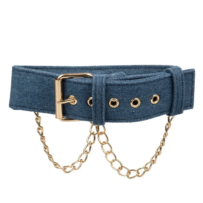 Ride ‘Em Denim Collar & Chain Leash
