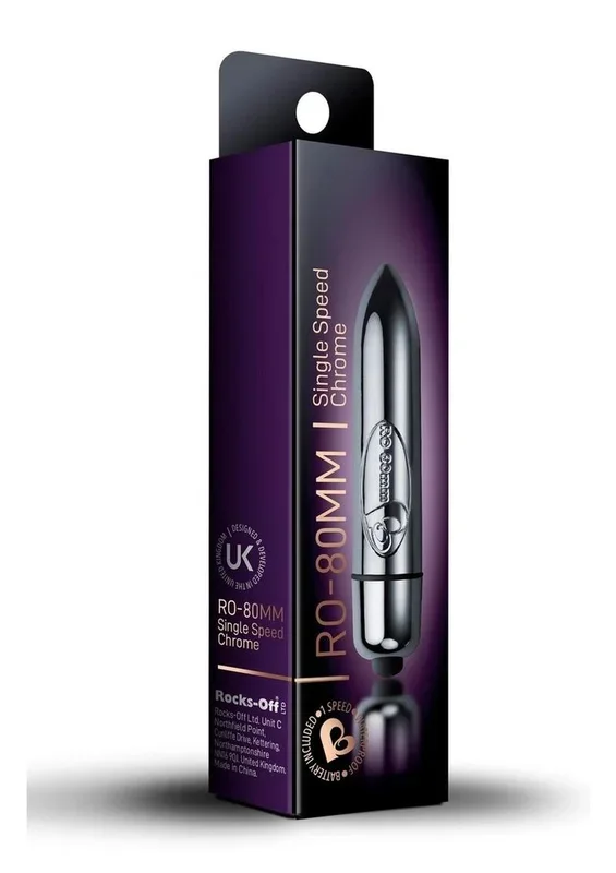 RO 80mm Single Speed Bullet Vibrator – Chrome