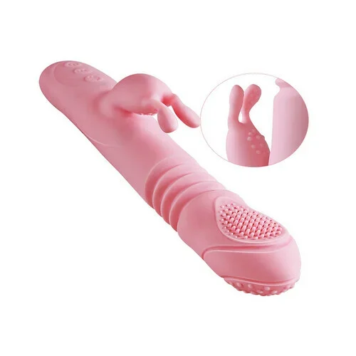 Rotating Heating Flexible Double Rabbit Vibrator