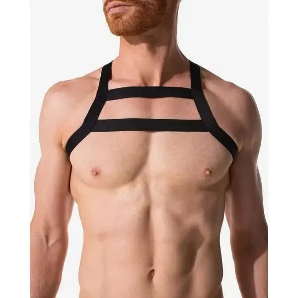Rufskin 2 pcs Men’s Fetish Body Harness | Black | Open Crotch | Adjustable