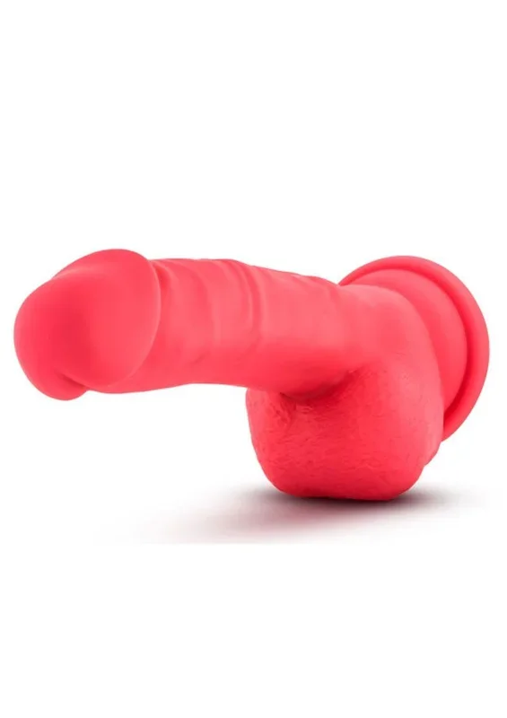Ruse Shimmy Silicone Dildo with Balls 8.75in – Cerise
