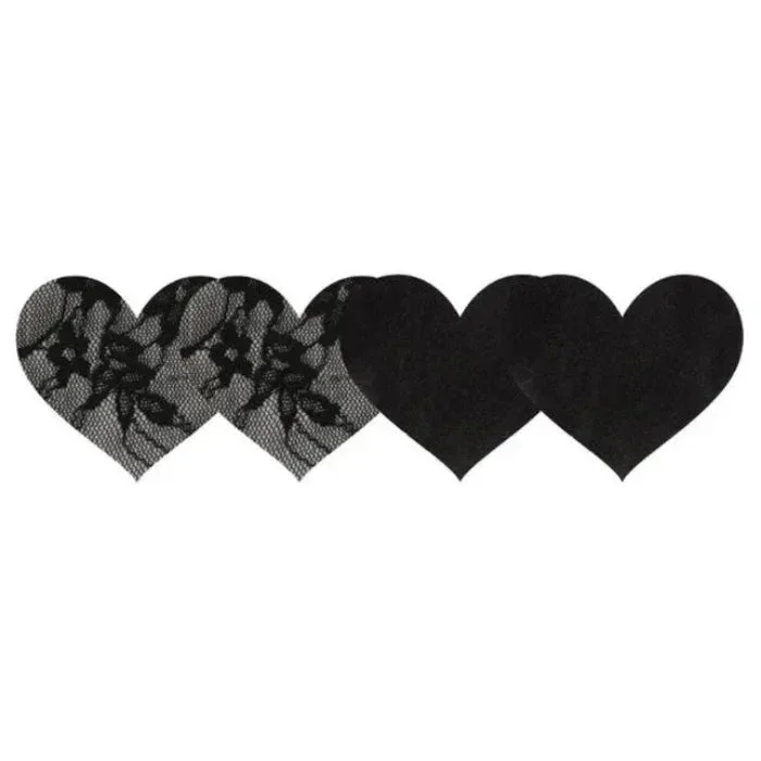 Satin and Lace Hearts Pasties