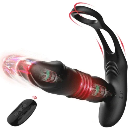 Saul – Dual Cock-Ring Thrusting Prostate Massager with 12 Vibrations