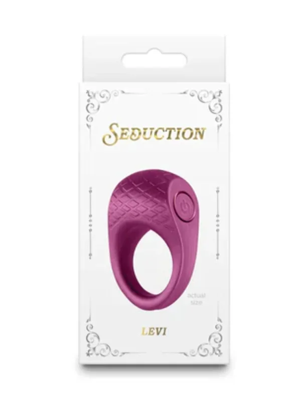 Seduction Levi Vibrating Cock Ring Metallic Burgundy