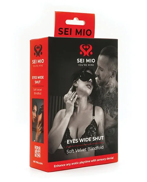 Sei Mio Eyes Wide Shut Soft Velvet Blindfold – Black
