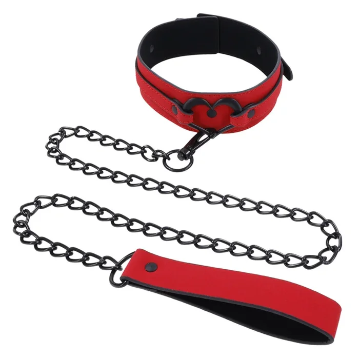 Sex & Mischief Amor Heart Charm Collar & Chain Leash