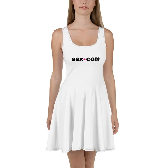 Sex.com Skater Dress – White