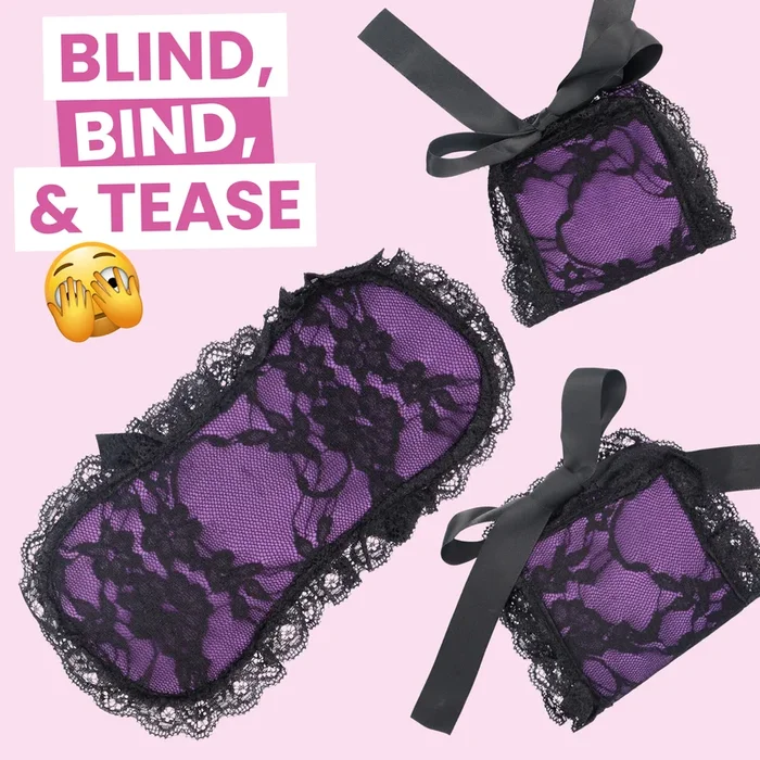 Sexy Lace Blindfold & Cuff Set