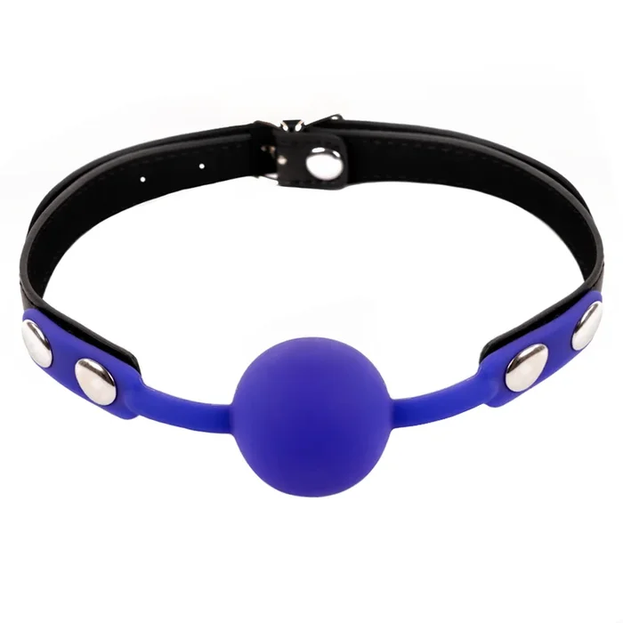 Sexyland Solid Silicone Ball Gag With Thin Faux Leather Strap