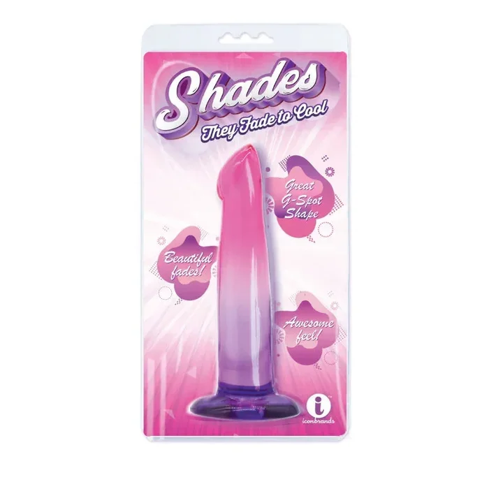 Shades, 6.25″” G-Spot Jelly Tpr Gradient Dong – Pink and Purple