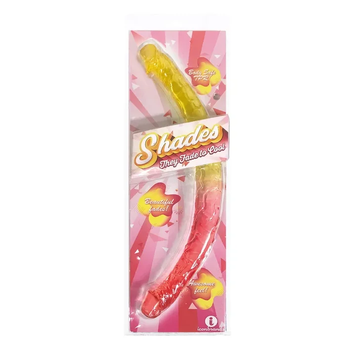 Shades – 17 Inch Double Dong – Pink and Yellow