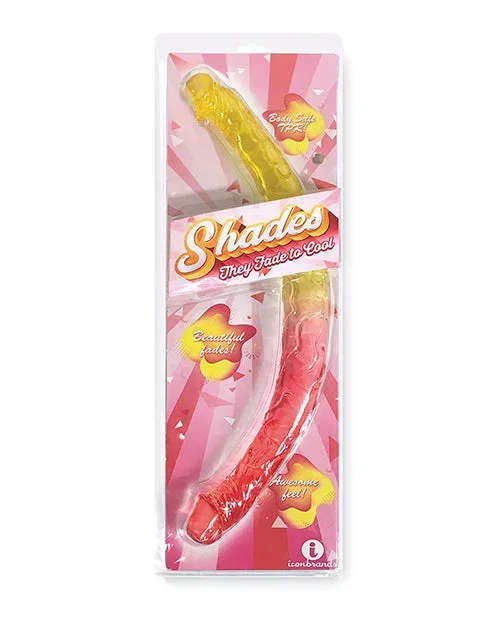 Shades Jelly TPR Gradient Double Dong – Pink/Yellow