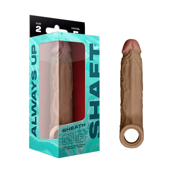 Shaft Model F: Shaft Sheath Realistic Liquid Silicone Penis Extender With Stay-On Ball Strap