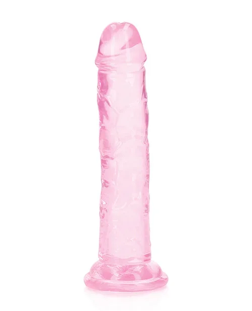 Shots RealRock Crystal Clear 6″ Straight Dildo w/Suction Cup – Pink