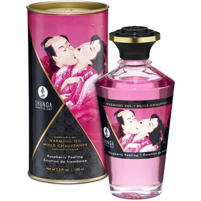 Shunga Aphrodisiac Warming Oil 3.5oz – Raspberry Feeling