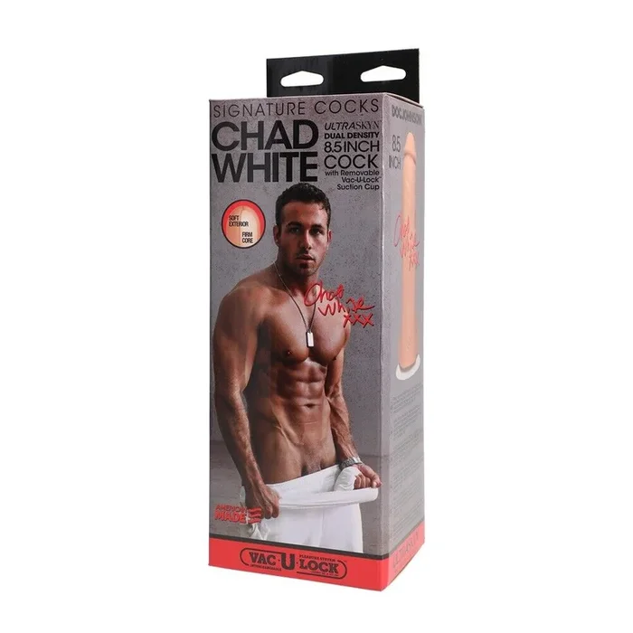 Signature Cocks Chad White 8.5″ Ultraskyn Cock w/ Removable Suction Cup