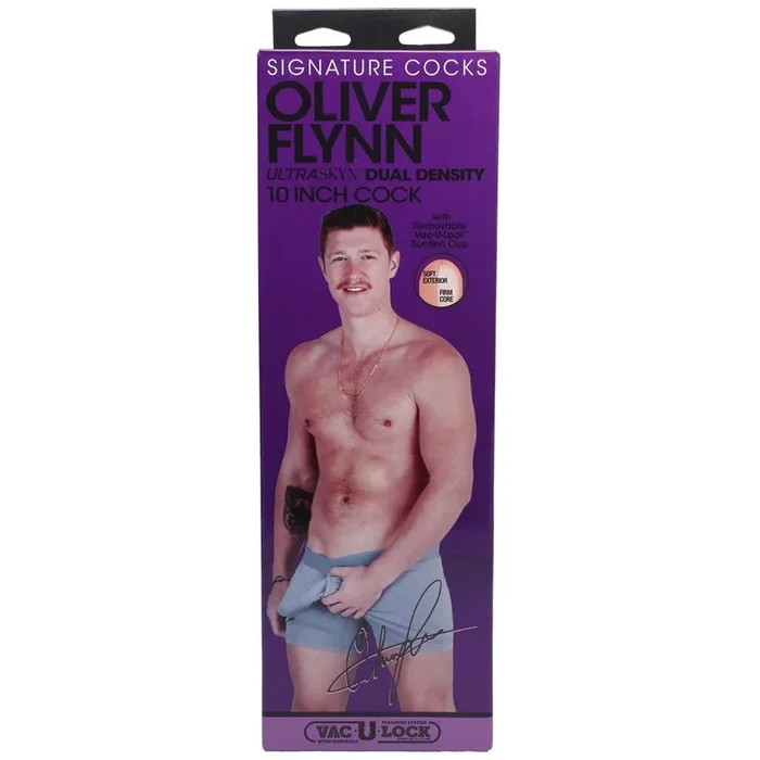 Signature Cocks Oliver Flynn Ultraskyn Dual Density 10 Inch Cock – Vanilla