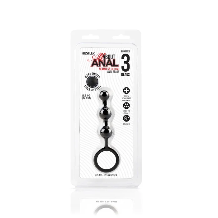 Silicone Anal Beads 3 Balls – Black