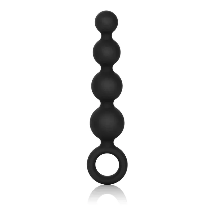 Silicone Booty Beads Black – Beginner Flexible Anal Probe