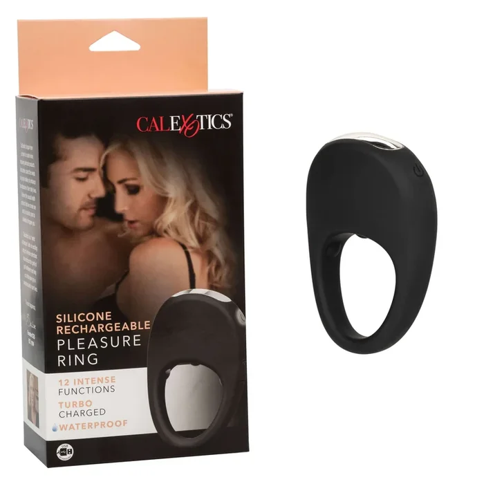 Silicone Rechargeable Pleasure Ring – Black