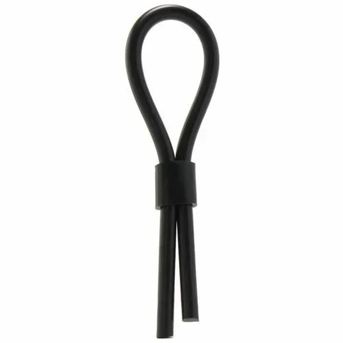 Silicone Stud Lasso Black – Male Erection Tie Prolong Cock Ring