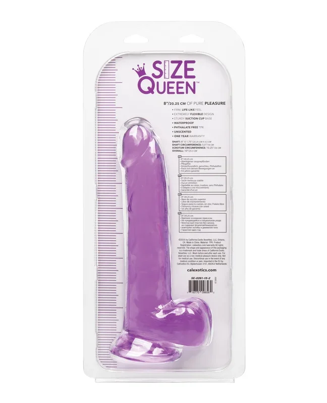 Size Queen 8″ Dildo – Purple