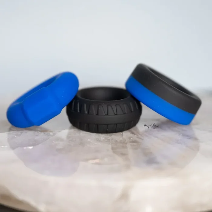 Soft-Silicone Ring Pack, 3 Styles Bundled