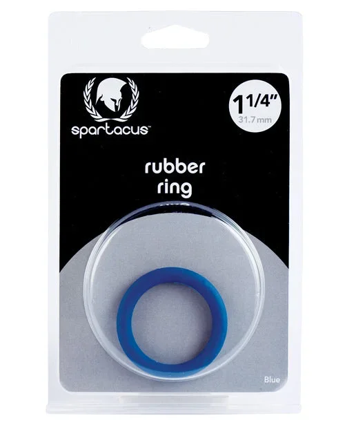 Spartacus 1.25″ Rubber Cock Ring – Blue