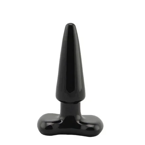 Spartacus Blown Glass Spade Butt Plug 4 inch Small Black