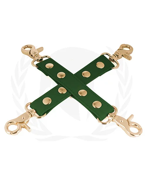 Spartacus PU Hog Tie w/Gold Hardware – Green