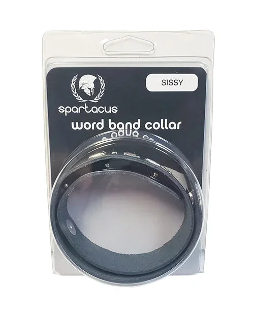 Spartacus SISSY Leather Collar – Black