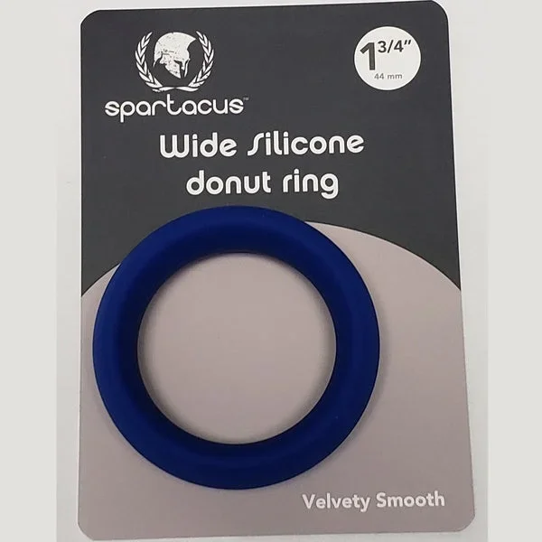 Spartacus WIDE SILICONE DONUT RING Blue 1.75 inch – Enhance Your Pleasure