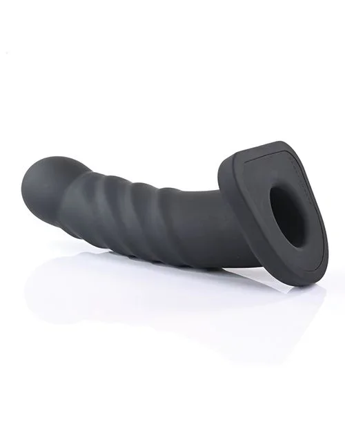 Sportsheets 8″ Banx Ribbed Hollow Silicone Sheath Dildo