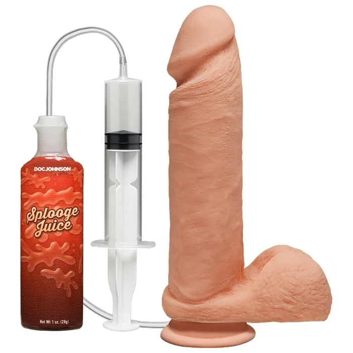 Squirting Dildo The D Perfect D 8″ Realistic Dong With Balls Beige